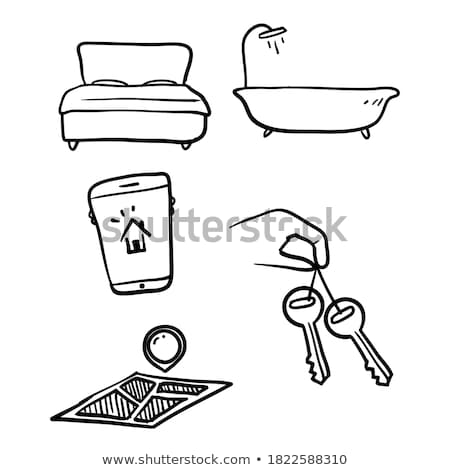 Сток-фото: Smart Home Hand Drawn Outline Doodle Icon Set
