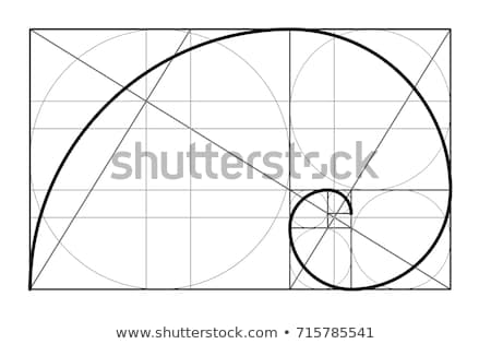 Stock photo: Minimalistic Style Design Golden Ratio Geometric Shapes Circles In Golden Proportion Futuristic