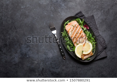 Stok fotoğraf: Grilled Salmon Fish Fillet