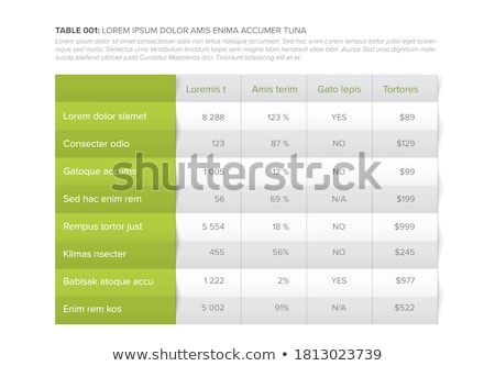 Foto stock: Stylized Content Data Table Template