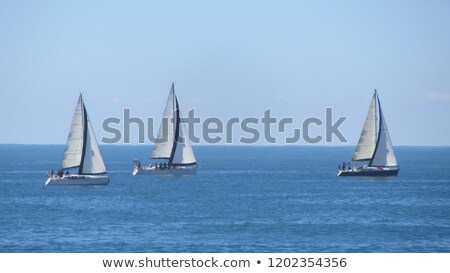 Сток-фото: Sailing Boat On A Calm Sea Surface