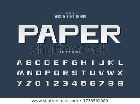 Stock fotó: 3d Modern Font White Modern Line Alphabet