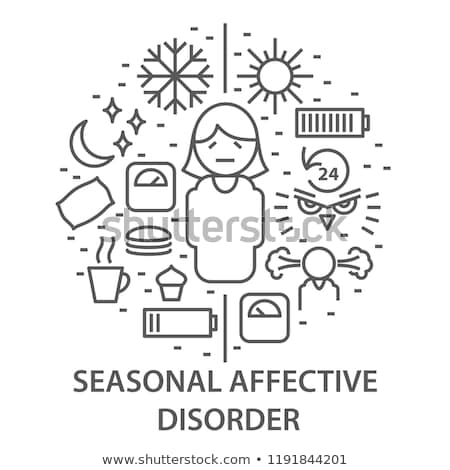 Stock foto: Seasonal Affective Disorder Concept Vector Illustration