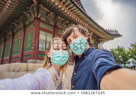 Stock photo: Young Couple Of Spouses A Bride And Groom A Husband And Wife Boyfriend And Girlfriend Spend Time