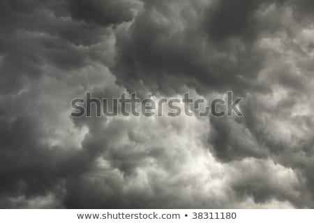 Gloomy Sky Preceding Storm With Dark Clouds Stockfoto © pzAxe