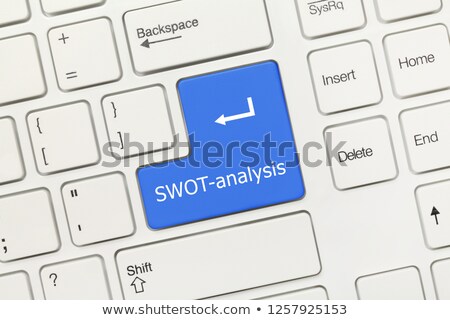 Zdjęcia stock: White Keyboard With Swot Button