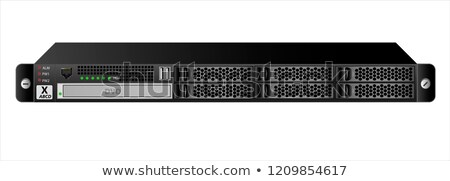 [[stock_photo]]: Rack Of Five Servers Isolated
