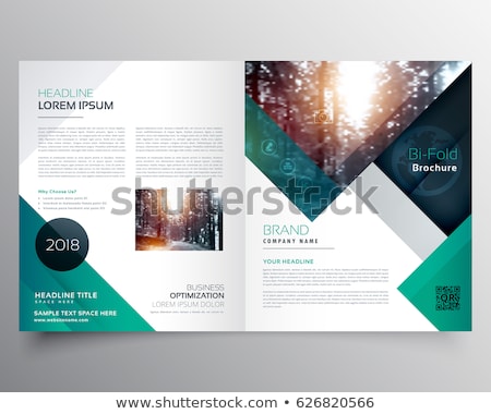 Stok fotoğraf: Bi Fold Brochure Vector Design