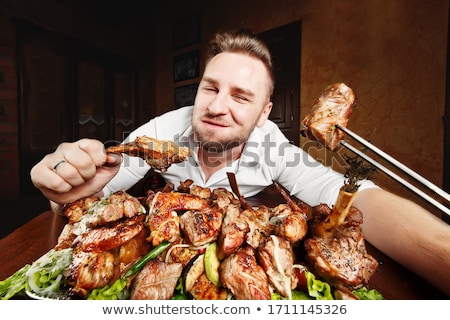 Stok fotoğraf: Man With Kebab