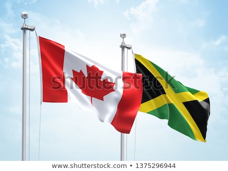 Stock photo: Canada And Jamaica Flags