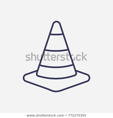 Stock fotó: Flat Design Icon Of Traffic Cone