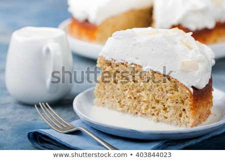 Zdjęcia stock: Three Milk Cake Tres Leches Cake With Coconut Traditional Dessert Of Latin America