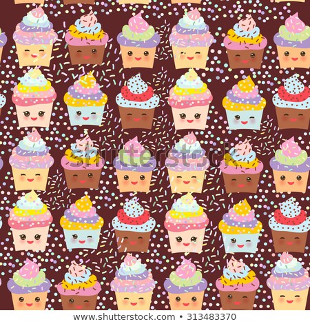 Сток-фото: Muffin Emoji Set
