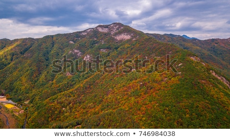 Foto stock: Bukhansan Mountains In Autumnseoul In South Korea