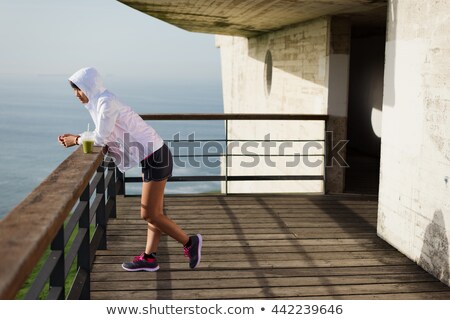 [[stock_photo]]: Fitness Asian Woman Taking A Rest For Drinking Detox Smoothie