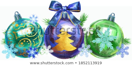 Foto stock: Watercolor Christmas Tree Border For Your Creativity