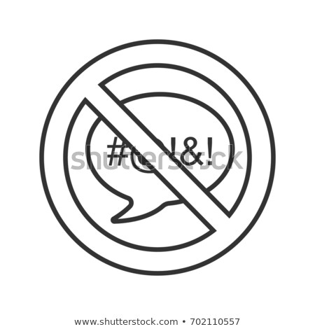 Stockfoto: Obscene Language Icon Vector Outline Illustration