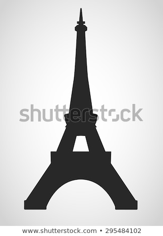 ストックフォト: Eiffel Tower Icon Vector Outline Illustration