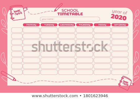 Stockfoto: School Timetable