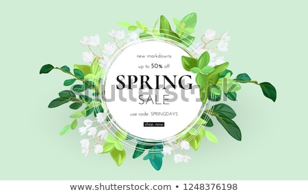 Foto stock: Sale Banner With Lilies
