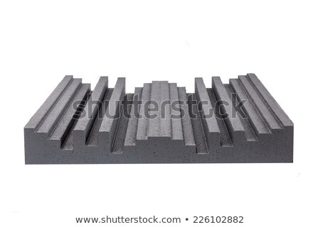 Foto stock: Hard Pressed Styrofoam Insulation For Noise In Music Studio Or