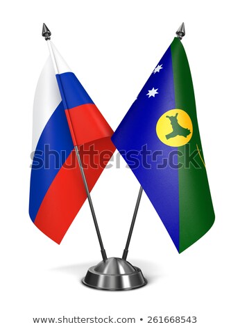 Stockfoto: Russia And Christmas Island - Miniature Flags