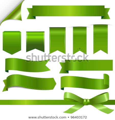 Green Banner Ribbon Set ストックフォト © barbaliss