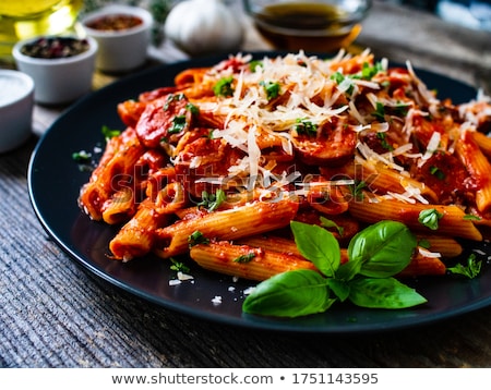 Stok fotoğraf: Penne With Meat Tomato Sauce