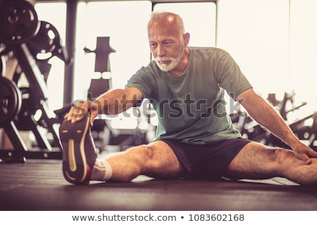 Сток-фото: Senior Male Training At Gym