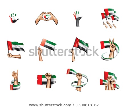 Stock photo: Uae Isolated Heart Flag On White Background