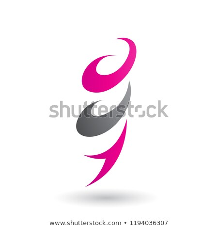Сток-фото: Magenta Abstract Wind And Twister Shape Vector Illustration
