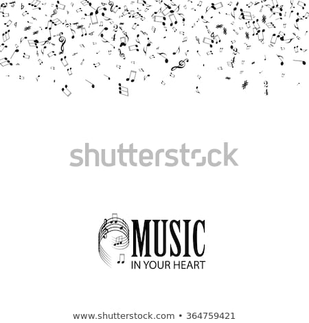 Stock fotó: Falling Notes With Classical Musician