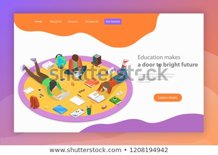 [[stock_photo]]: Education Makes A Door To Bright Future Isometric Flat Vector