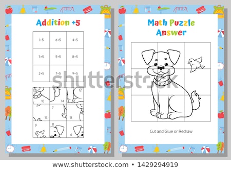 Сток-фото: Counting Funny Dogs Educational Task