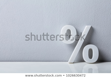 [[stock_photo]]: Close Up Of White Percentage Sign