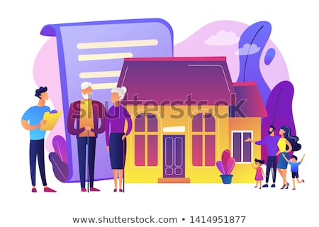 Сток-фото: Estate Planning Concept Vector Illustration