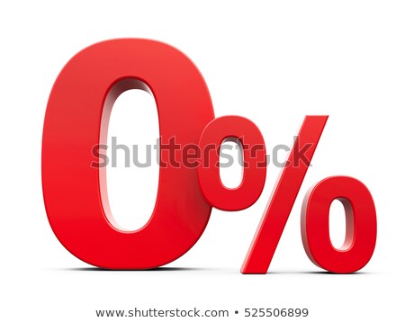 Foto stock: Zero Percent On White Background Isolated 3d Illustration