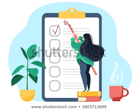 Foto stock: Girl With Managerial Task Concept