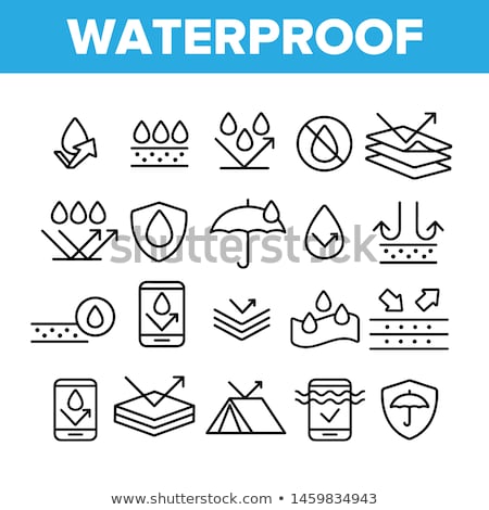 Foto d'archivio: Waterproof Material Phone Vector Thin Line Icon