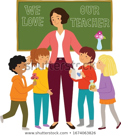 Сток-фото: Kids Appreciating Their Teacher
