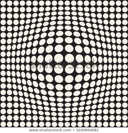 Stock photo: Halftone Bloat Effect Optical Illusion Abstract Geometric Background Design Vector Seamless Retro