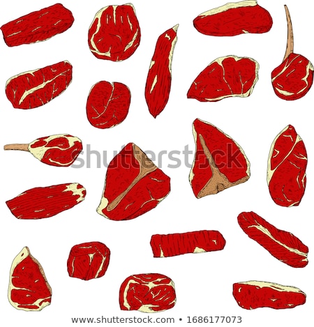 Zdjęcia stock: Tomahawk Steak Vector Cartoon Illustration Isolated Object On White