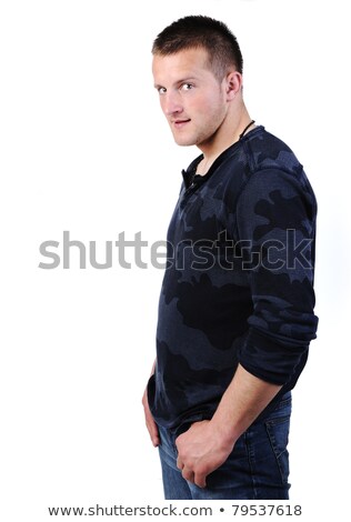 Young Macho Man In Different Poses Series Of Photos Foto stock © Zurijeta