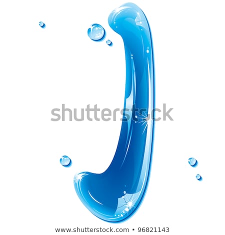 Stock fotó: Abc Series - Water Liquid Letter - Capital J  