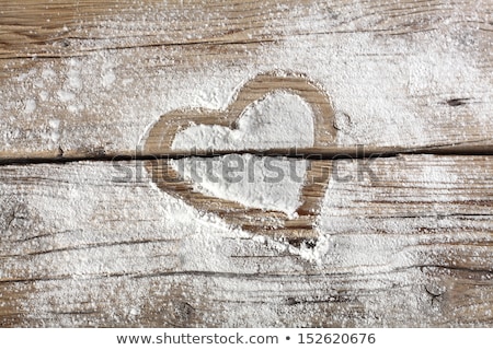 Foto stock: Wooden Kitchen Board And Eggs