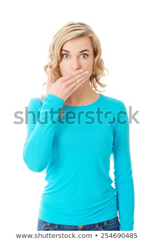 [[stock_photo]]: Young Woman Oops Isolated On White