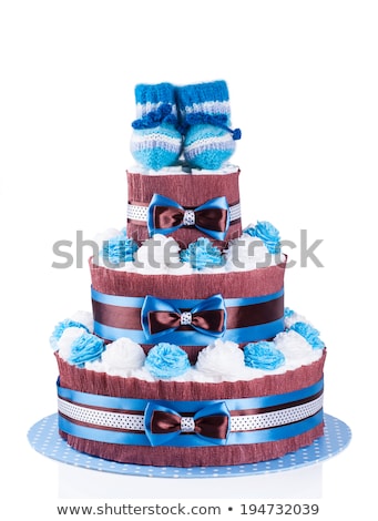 Zdjęcia stock: Cakes Made Of Diapers On White