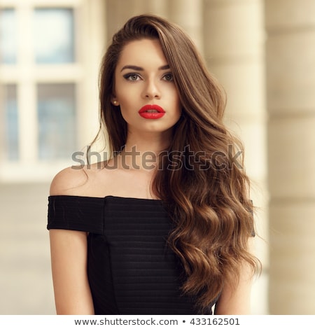 [[stock_photo]]: Glamorous Beautiful Girl Model With Long Wavy Hair Female Posin