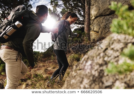 Stock photo: Hiking Couple On A Nature Trail