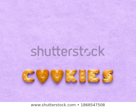 Foto stock: The Letter Word Carbohydrate Alphabet Cookie Cracker